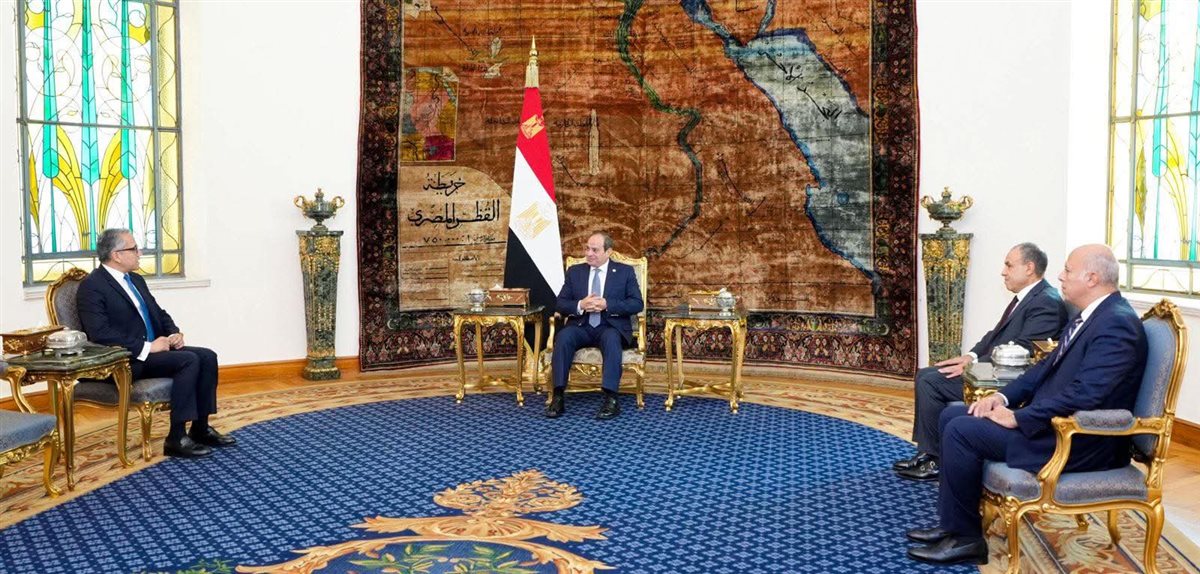 الرئيس السيسي والدكتور خالد العناني&nbsp;
