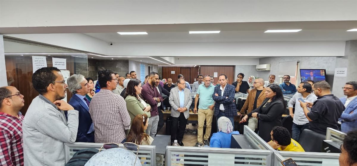 اعتصام الزملاء داخل البوابة نيوز