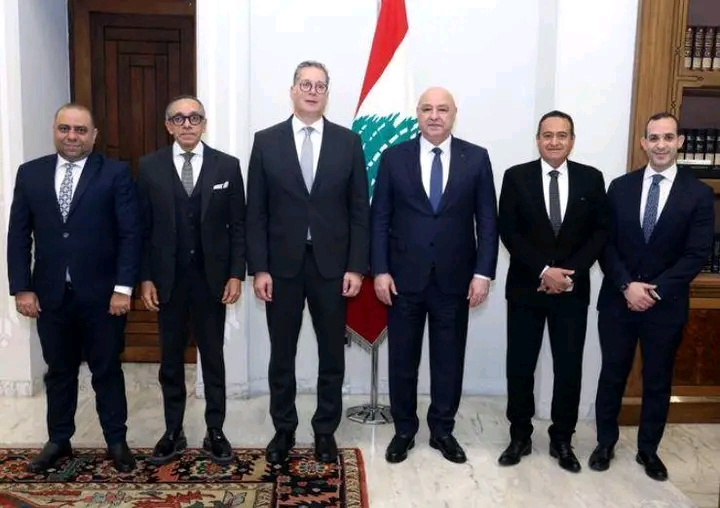 الرئيس اللبناني يستقبل المهندس كريم بدوى وزير البترول والثروة المعدنية والوفد المرافق