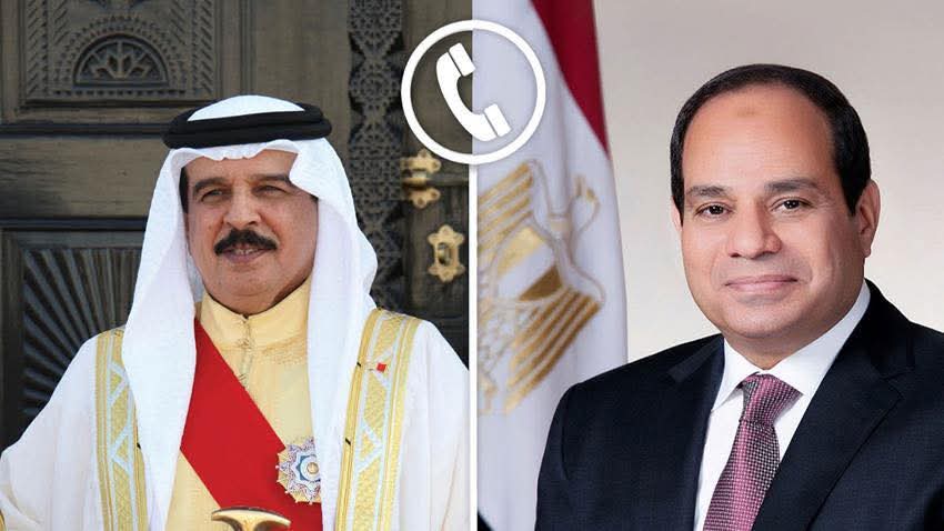 أجرى السيد الرئيس السيسي اتصالاً هاتفياً بجلالة الملك حمد بن عيسى آل خليفة، ملك مملكة البحرين، وذلك في أعقاب الاعتداء الإيراني الذي استهدف أراضي المملكة الشقيقة.