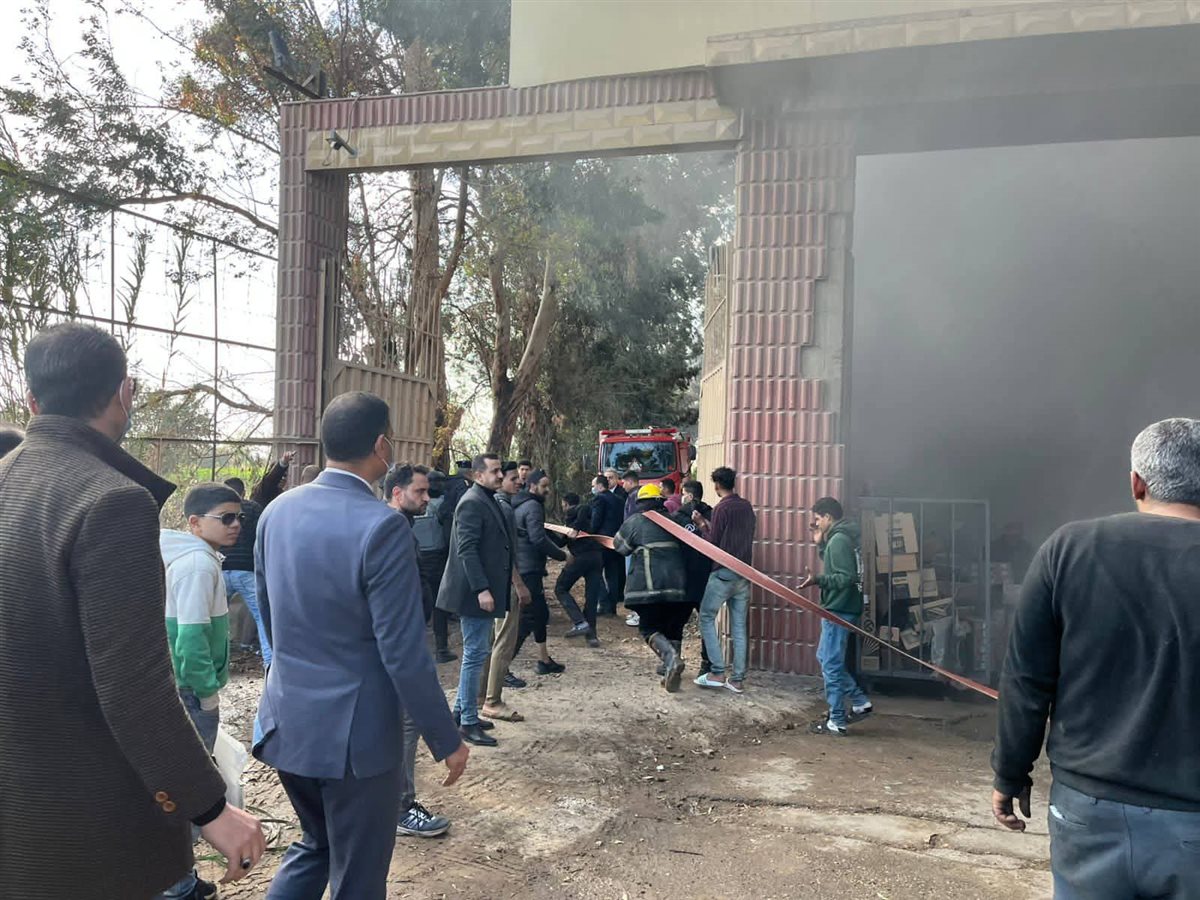 حريق هائل بمصنع عقل بمدينة طلخا بمحافظ الدقهلية