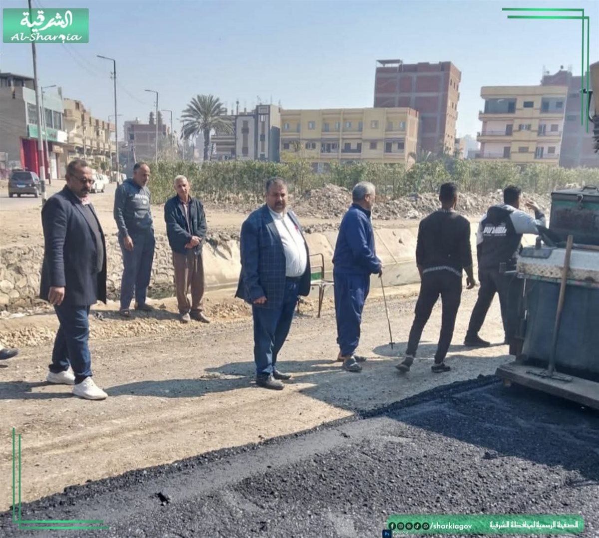 رصف طريق جسر مصرف سينتماي بديرب نجم: 70% تنفيذ