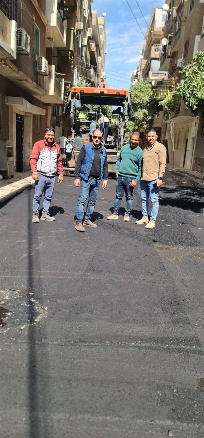 بدء رصف تقسيم إلياس بحي شرق أسيوط