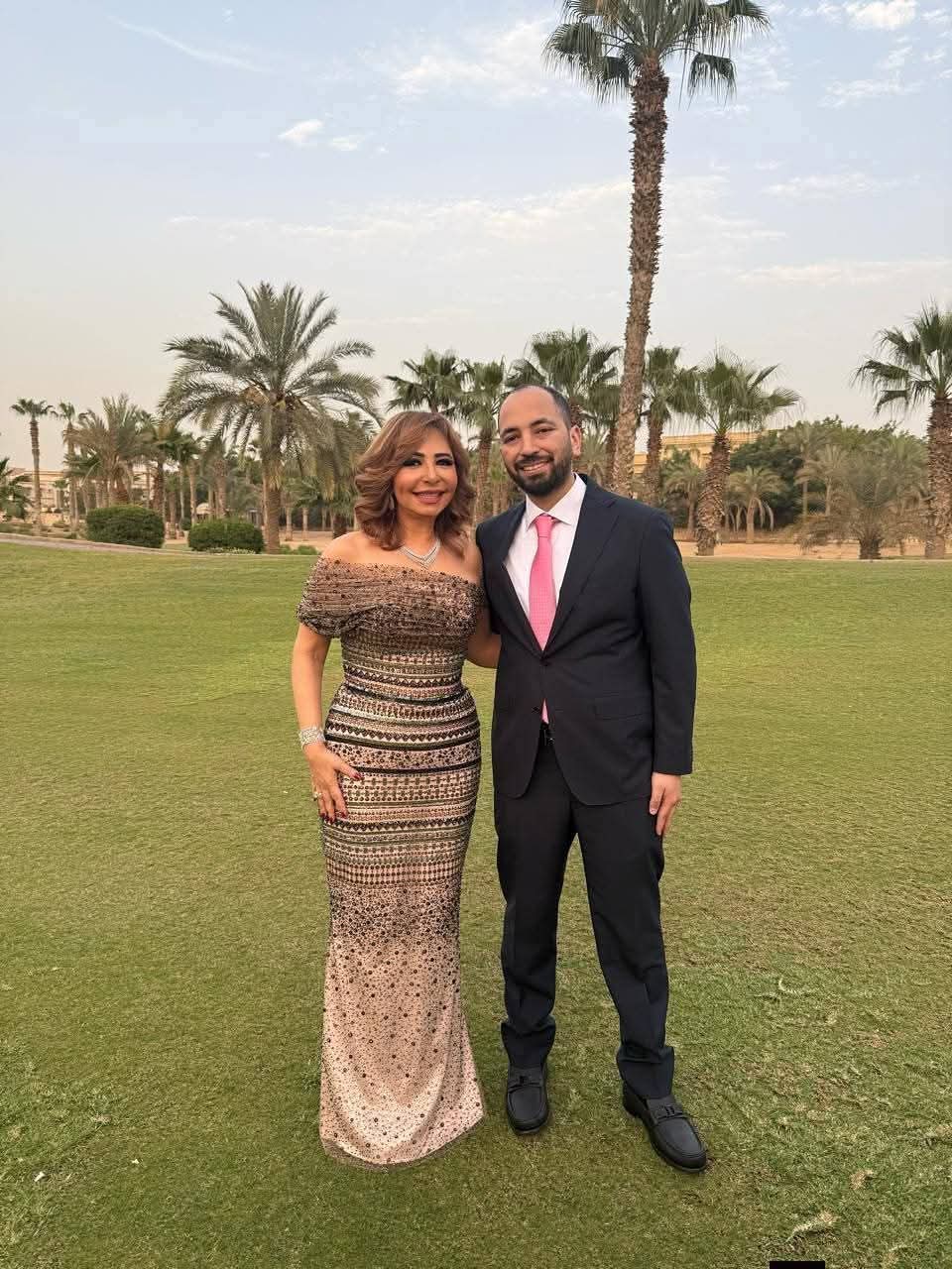 كواليس احتفال عمرو أديب ولميس الحديدي بخطوبة ابنهما