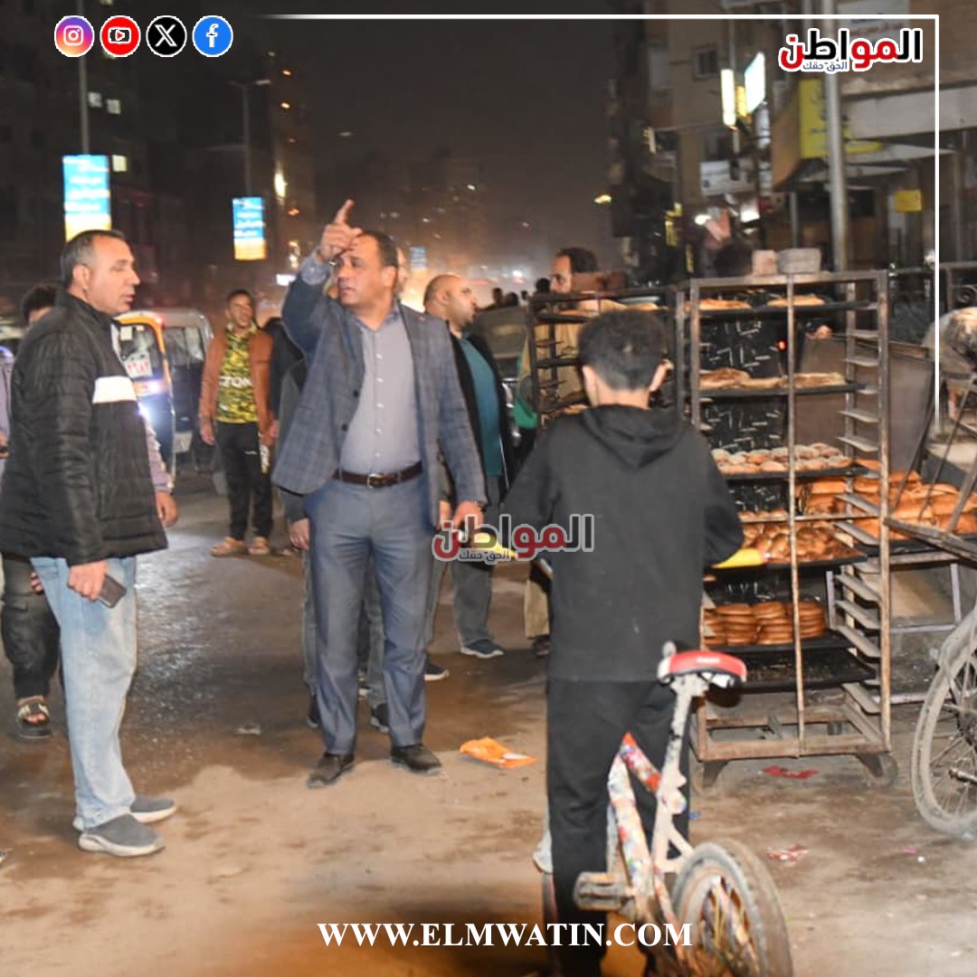 الأستاذ محمد غنيم رئيس مجلس مدينة الخصوص يتابع قرار الغلق بشوارع الخصوص