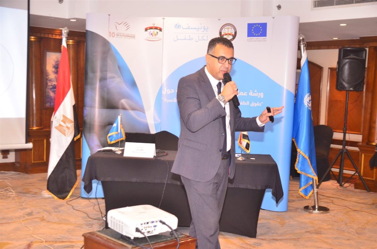 جانب من ورشتَي العمل التي نظمتها النيابة العامة حول حقوق الطفل بالتعاون مع منظمة اليونيسف