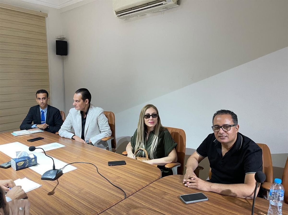 ريهام سعيد خلال جلسة التحقيق بمقر نقابة الإعلاميين