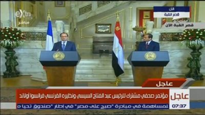 فرانسوا أولاند : فرنسا ستدعم مصر لمكافحة الإرهاب