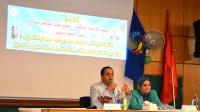 رئيس جامعة دمنهور يشهد حفل كلية التمريض لاستقبال الطلاب الجدد
