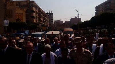 بالصور.. جنازة عسكرية وشعبية لشهداء «كمين زغدان» ببني سويف