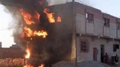 إصابة عاملين بجروح سطحية في حريق 4 منازل بجرجا في سوهاج