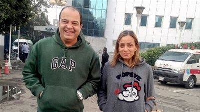 ريم البارودي وشريف باهر في كواليس 