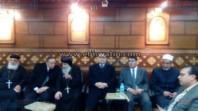 بالصور.. عزاء شعبي لشهداء كنيسة البطرسية بمطرانية بني سويف