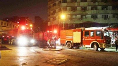 إخماد حريق كابل كهرباء بالزمالك 