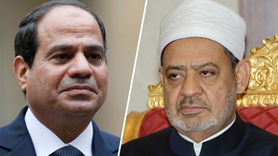 بالفيديو.. السيسي يداعب شيخ الأزهر خلال احتفال عيد الشرطة