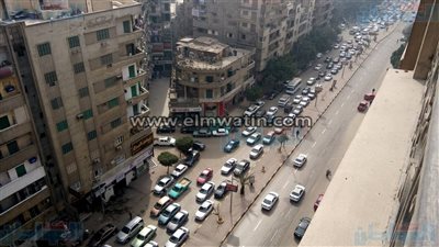 بالصور.. شلل مروري بشارع مراد في الجيزة