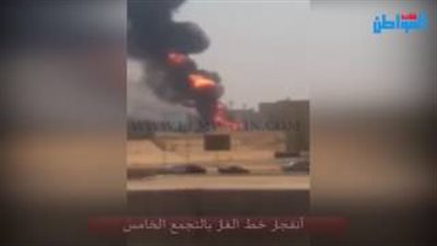 ننشر أول فيديو لموقع انفجار خط غاز بــ