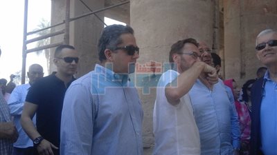 بالصور.. وزيري الآثار والتنمية المحلية يتفقدان أعمال ترميم معبد الكرنك