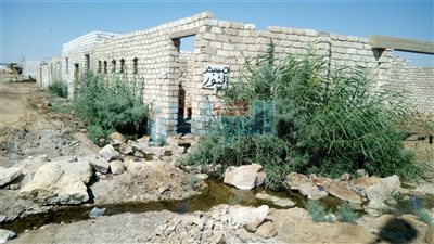 مسجد النور غرق فتركه الأهالى وصلوا العيد فى قرية على بعد 2 كيلو ببنى سويف