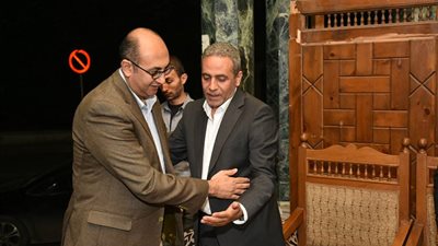 بالصور.. وصول خالد علي عزاء شقيق الفنان صبري فواز