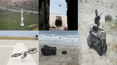 بالفيديو.. روبوتات مسلحة للمناورات البحرية 
