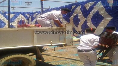 بالصور.. حي البساتين يرفع الاشغالات ويحذر المخالفين