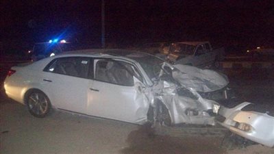 إصابة 3 من رجال الشرطة في حادث تصادم سيارتين بسوهاج