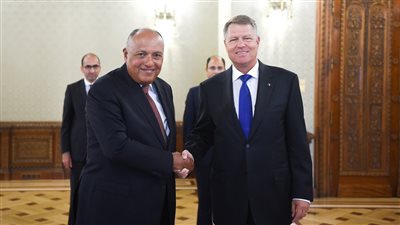 بالصور.. وزير الخارجية يسلم رئيس رومانيا رسالة من 