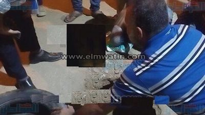 المحلة تشهد هبوط مفاجىء بأحد شوارعها فى الغربية