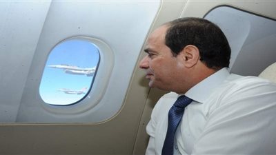 فرنسا تستقبل طائرة الرئيس السيسى بـ