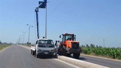 إنارة الطريق الدولي بين رشيد وجمصة