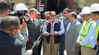 السيسي يعطي إشارة البدء الفعلي لكوبري الشهيد أبانوب جرجس