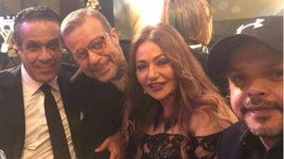 بالصور.. ليلى علوى تحتفل مع 