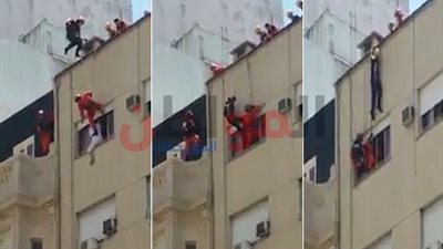 فيديو|رجل إطفاء يصبح بطلًا بعد انقاذ رجلا من الانتحار