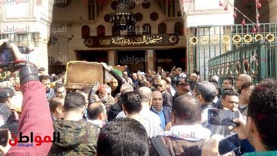 صور| نقيب المهن التمثيلية علي رأس الحاضرين في تشييع جثمان محمد متولي 