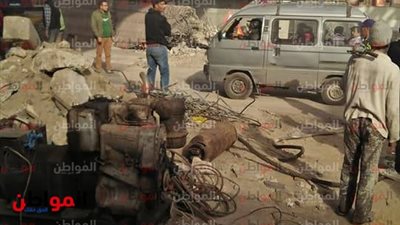 صور| انهيار حوامل كوبري الدخيلة في الإسكندرية بعد تركيبها بأيام