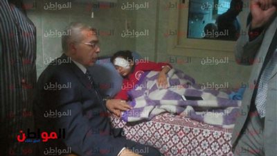 وكيل وزارة التربية والتعليم بمحافظة القليوبية يزور الطفل المصاب