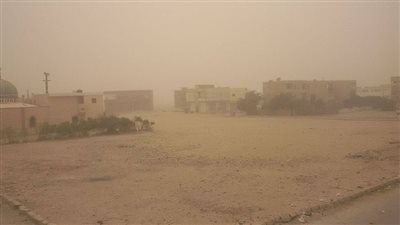جنوب سيناء تتعرض لعاصفة رملية شديدة