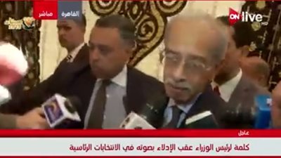 انتخابات الرئاسة 2018| شريف اسماعيل: ما يجري الآن هو حق الوطن على الشعب المصري