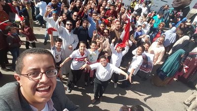 أهالي الخصوص ينظمون مسيرة للإدلاء بأصواتهم في الانتخابات المصرية 2018