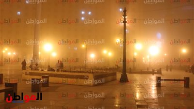 صور| العواصف الترابية تغطي ميدان التحرير