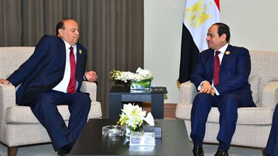 الرئيس اليمني يهنئ السيسي بفوزه في انتخابات الرئاسة المصرية 2018