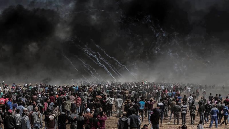 الاشتباكات فى فلسطين