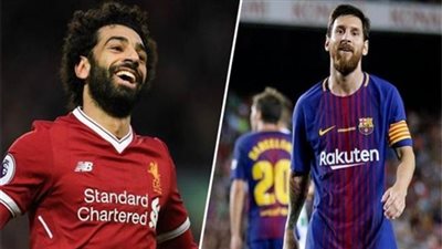 ميسي يسعي للفوز بالحذاء الذهبي رقم 5 على حساب محمد صلاح