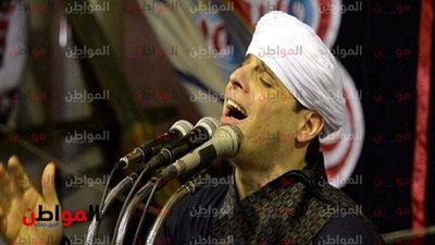 صور| محمود التهامى يحيى الليلة الختامية لمولد 