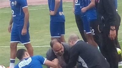 صلاح محسن يتعرض للإصابة في مران الأهلي