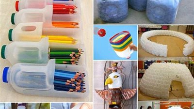 صور| إعادة تدويير واستخدام الزجاجات البلاستيك الفارغة بطرق مبتكرة 