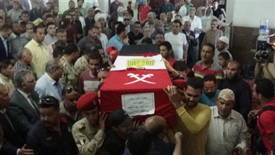 صور| تشييع جثمان شهيد سيناء فى السويس