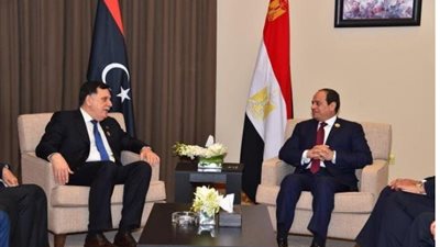 خلال لقائه بالسراج.. السيسي يدعو الأطراف الليبية إلى إعلاء المصلحة الوطنية