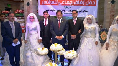 صو|حفل زفاف جماعى للعرائس الأيتام لعام 2018 بحضور قيادات المحافظة